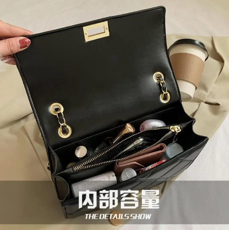 

Lattice Square Crossbody Bag 2021 New High-Quality PU Leather Women's Designer Handbag High Capacity Shoulder Messenger Bag