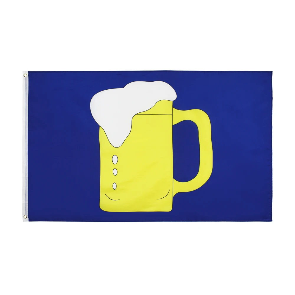 

90x150cm Blue Mug Beer Glass Flag