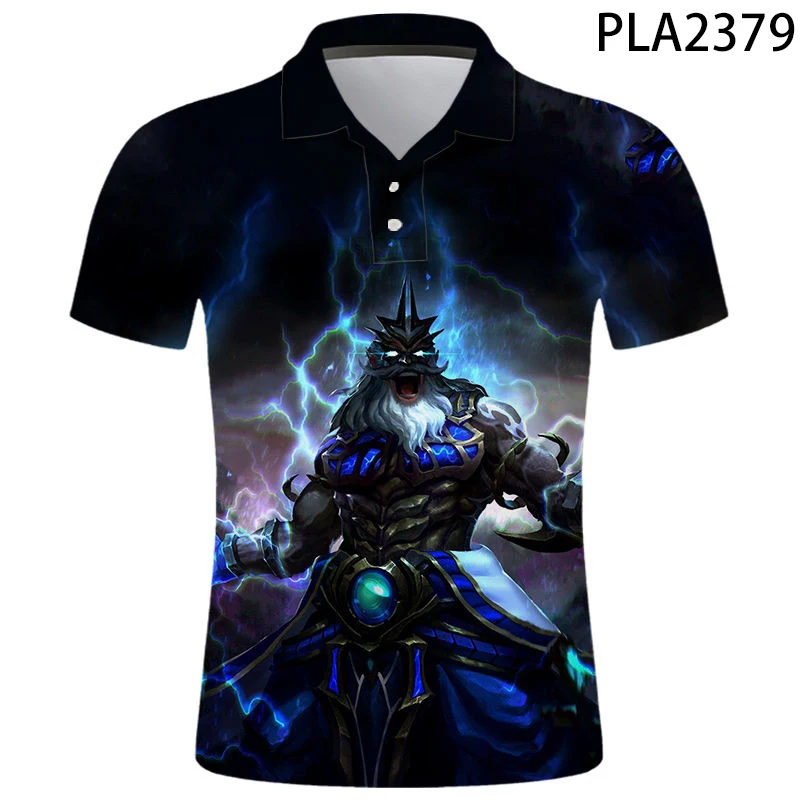 

Новинка 2020, летняя рубашка-поло с 3D принтом, Мужская игровая рубашка Dota 2, уличная одежда, стиль Харадзюку, крутая повседневная мужская одежд...