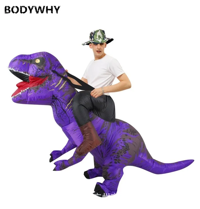 

Cosplay Dinosaur Inflatable Clothing Hatted Dinosaur Adult Mounts Riding Tyrannosaurus Rex Halloween Costumes Cartoon Adult