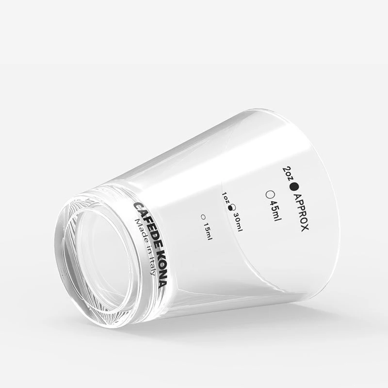 Стеклянная мерная чашка для эспрессо со счетчиком 2 унции/60 мл утепленные