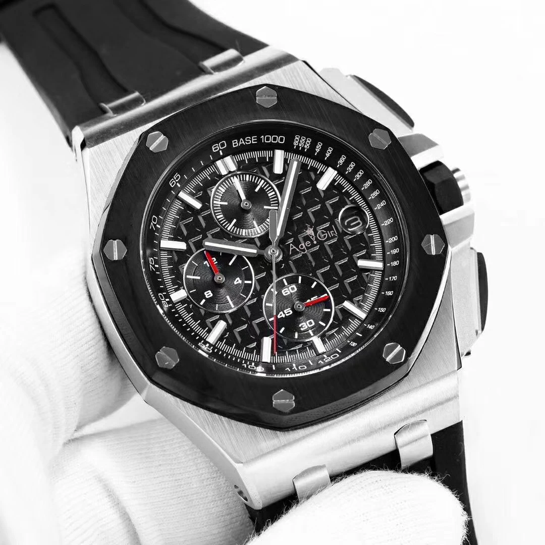 2 Роскошные брендовые новые кварцевые ChronographSports мужские часы секундомер Lebron James модные сапфировые часы со стразами черные резиновые AAA - Цвет: 2