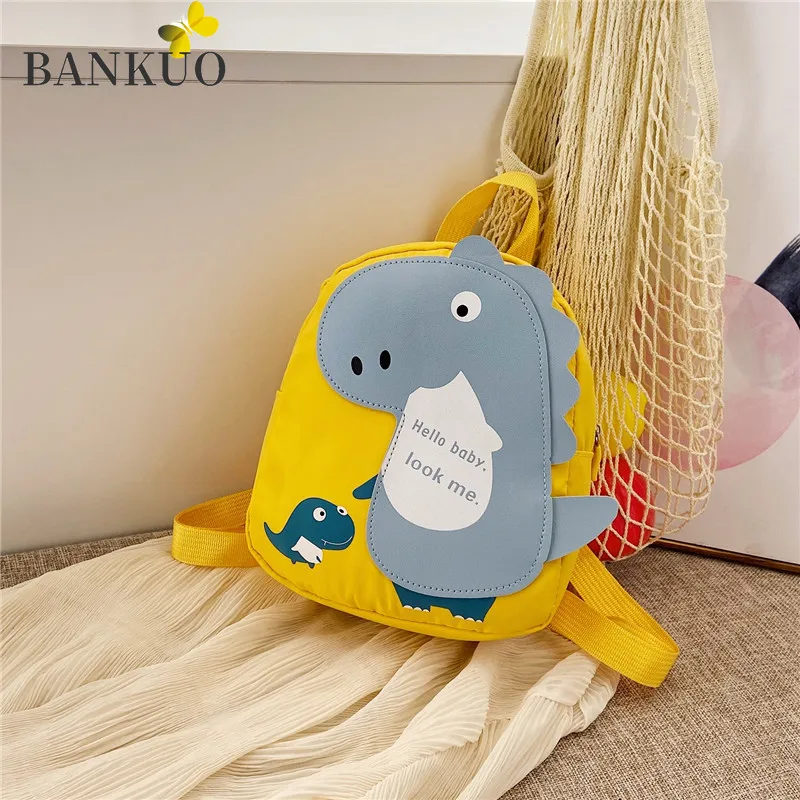 

BANKUO 2021 New Backpacks for Kids PU Leather Cartoon Girls Zip School Bags Children's Mini Casual Bag Student Backpacks Z179