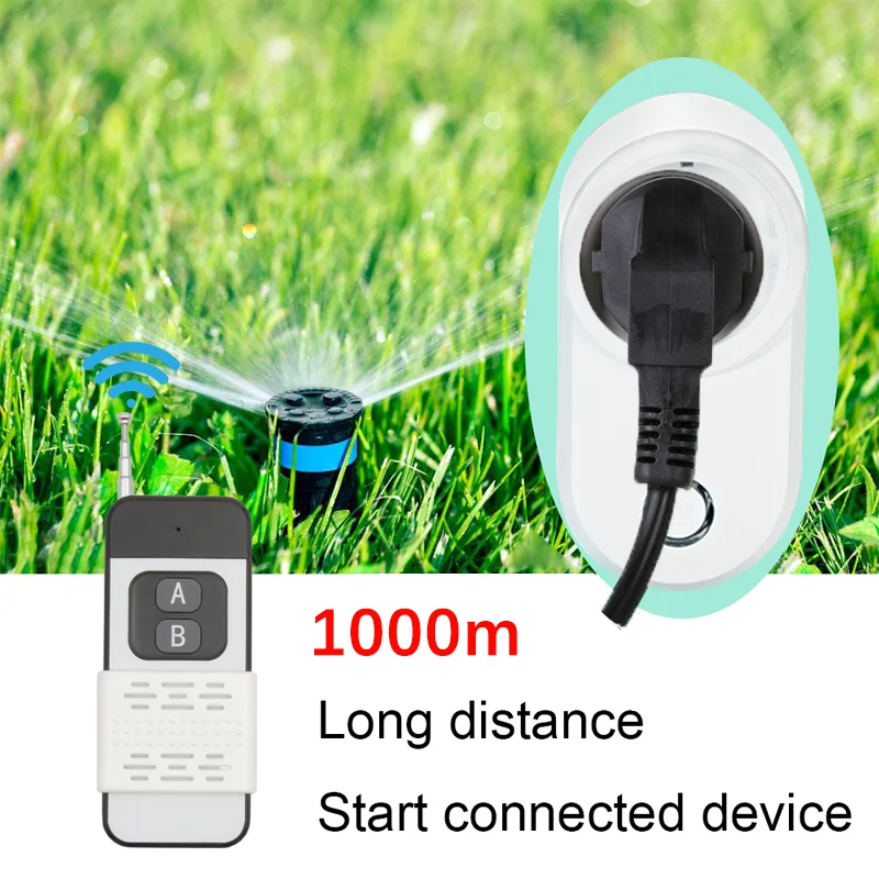 

Universal Wireless Remote Control Switch 220V Plug 433 Mhz Smart Switch 15A Electric Socket EU FR Electrical Outlets For Light