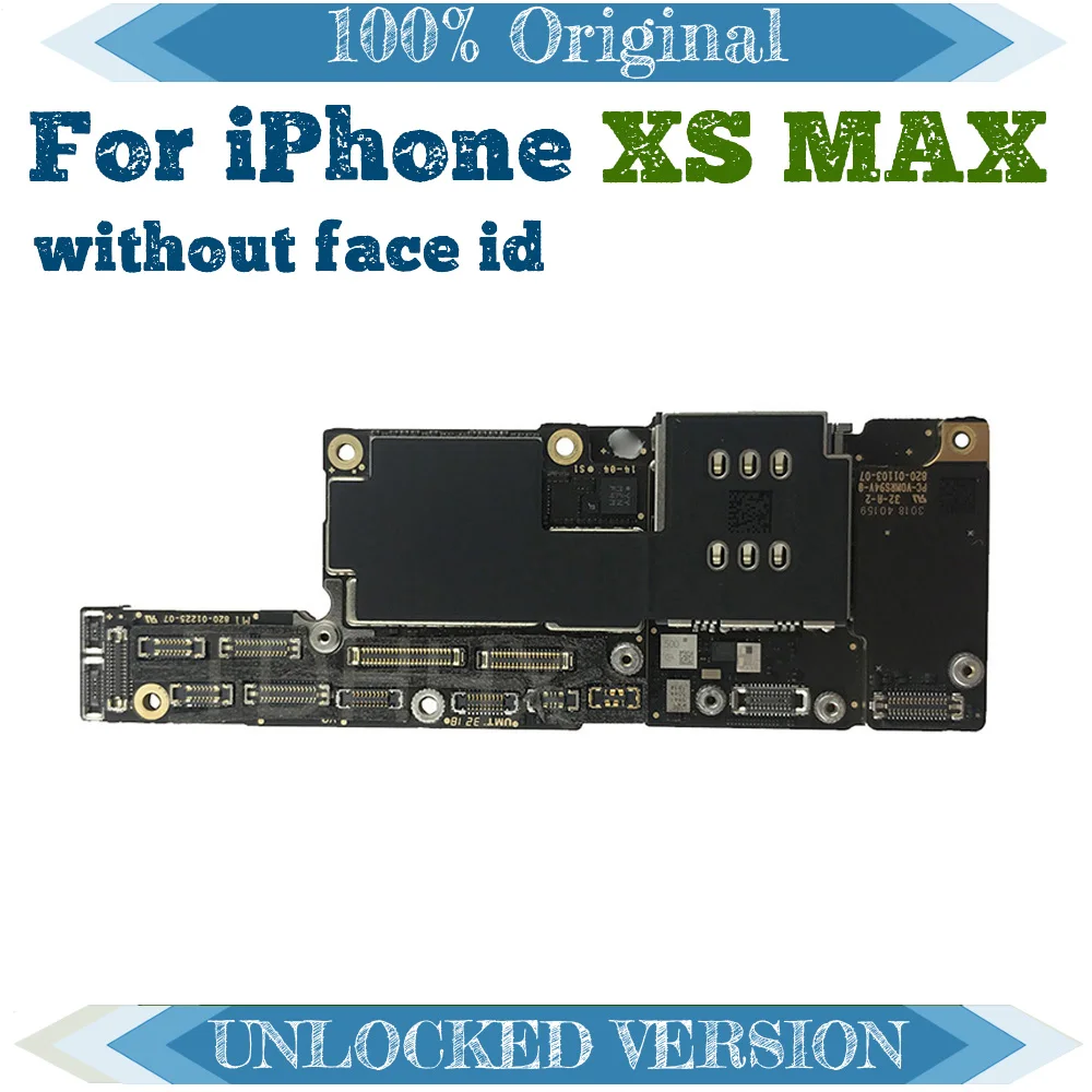 Материнская плата для iPhone XS Max без лица ID Заводская материнская плата с полным чипом разблокированная материнская плата 64 Гб 256 ГБ 512 ГБ