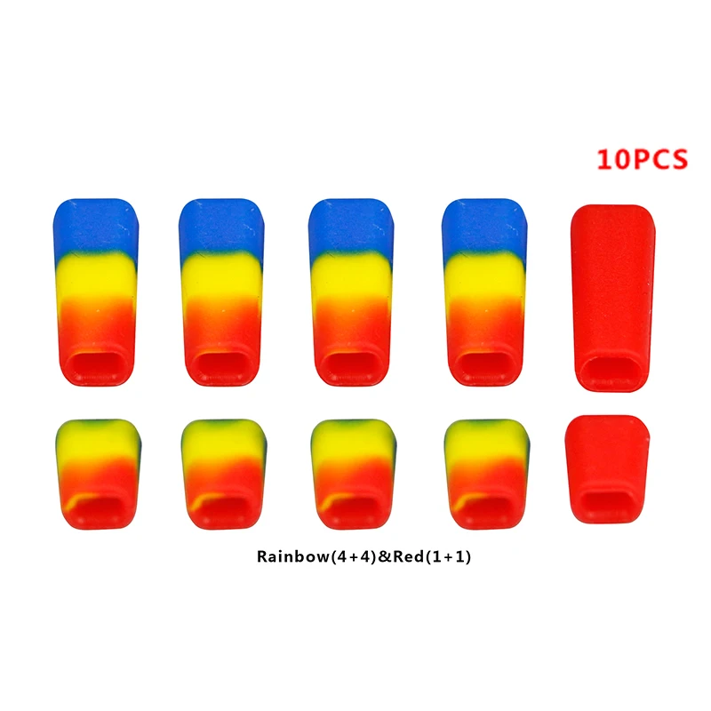 Mix Color 10PCS LDARC RC FPV Remote Control Switch Protection Sleeve Lever Cap Silicone Cover Mix Color for RC Transmitter Protect Jacket - Color: Mix Color