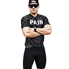 Мужской комплект из футболки и шортов love the pain, летний велосипедный костюм с коротким рукавом и гелевыми вставками, комплект для горного велосипеда, 2020