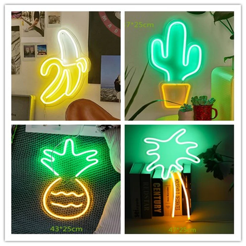 Светодиодная неоновая настенная вывеска крутая лампа для спальни украшение дома