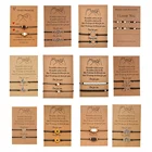 Браслеты Charmsmic Morse Code, 2 шт.комплект, стеклянные бусины, браслеты для пар для женщин, женские браслеты с пожеланиями, ювелирные изделия на удачу, подарки