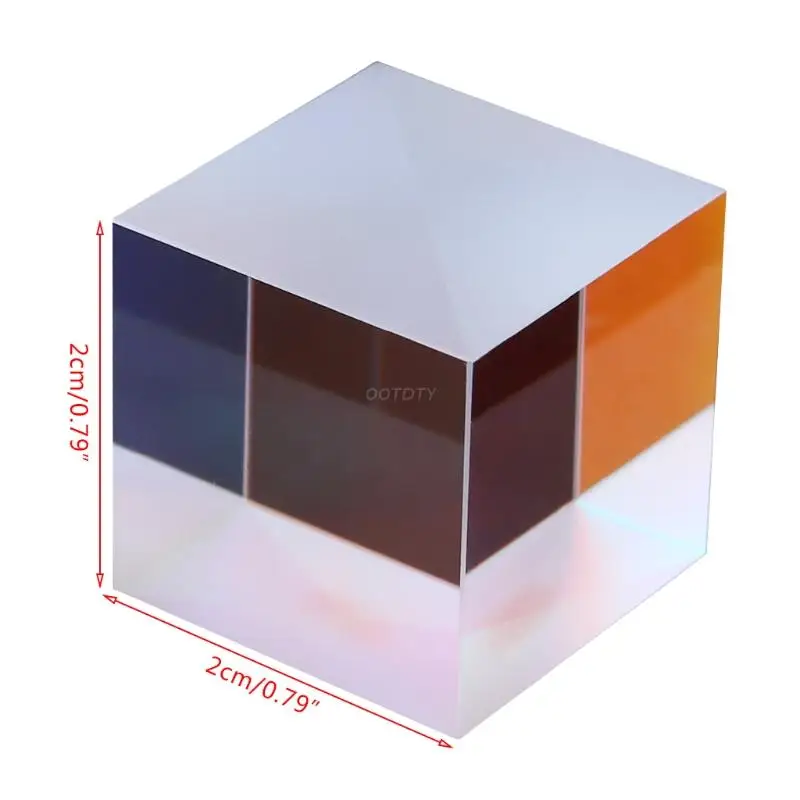 OOTDTY красочный комбайнер разделитель крест дихроический куб RGB Призма Оптическое
