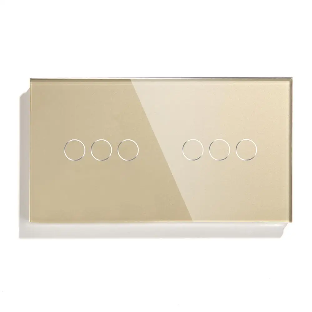 Сенсорный выключатель Bseed двойной 3 клавиши 1 канал 2 канала настенный цвета