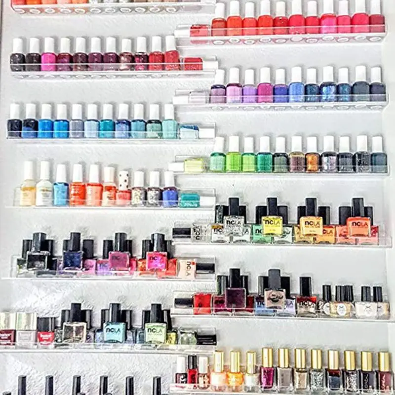 

6 шт., прозрачная акриловая невидимая подвижная книжная полка, стеллаж для хранения, настенный дисплей 667E