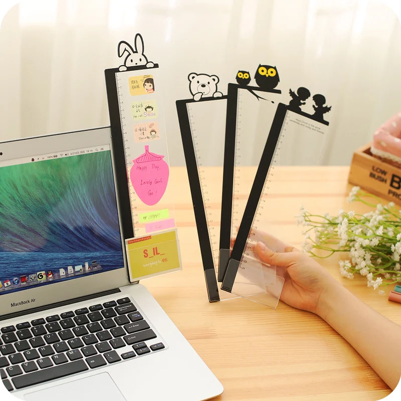 

Creative Acrylic Monitor Message Memo Board for Sticky Note Transparent Name Card Phone Desktop Plastic Holder Stationery