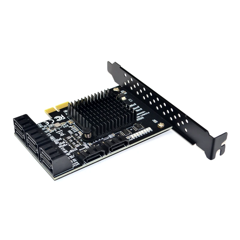 88SE9215 Чип 8 Портов SATA 3.0 в PCIe Карта расширения PCI Express Адаптер 3 Конвертер с тепловым радиатором для HDD PCIE вкл.