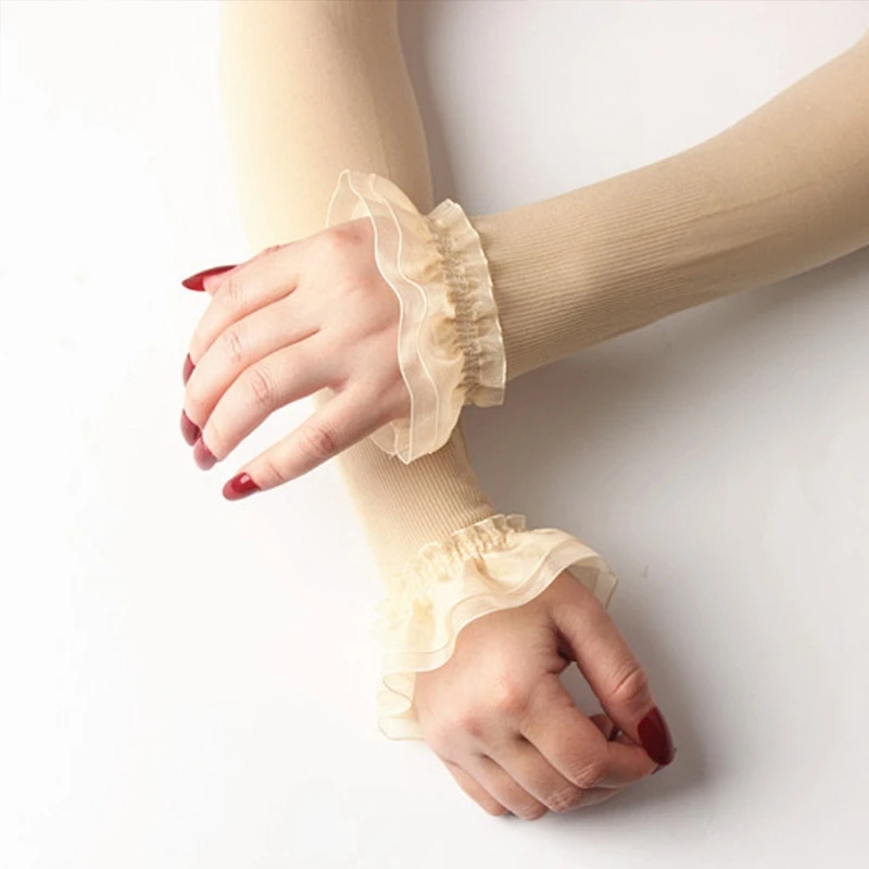 Женские перчатки для вождения с защитой от УФ лучей кружевные сетчатые Лоскутные