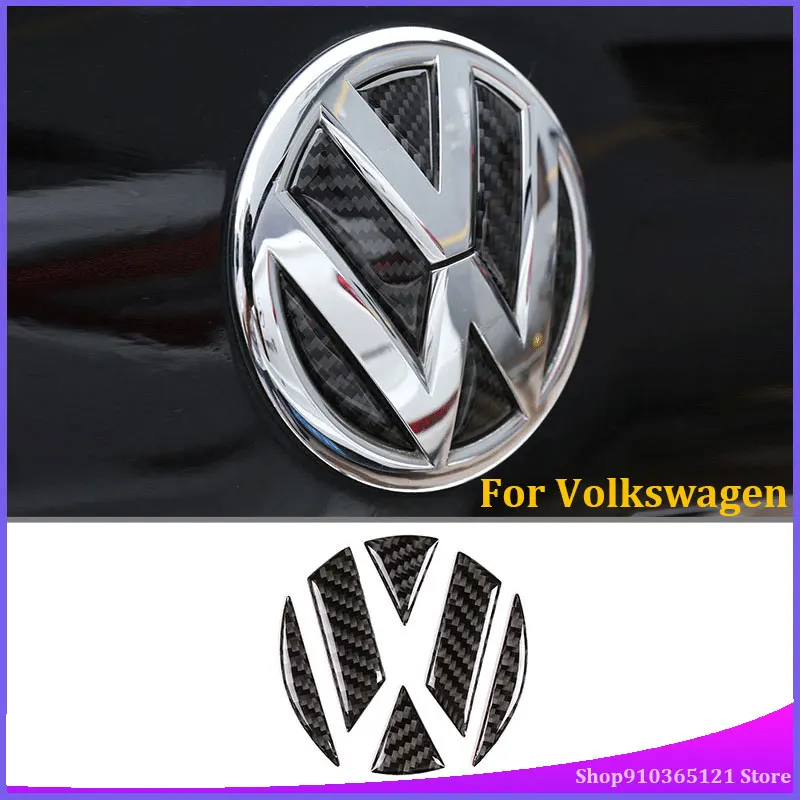 Для Volkswagen Touareg 2011 2018 наклейка с логотипом багажника из настоящего углеродного