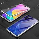 Чехол для телефона Xiaomi Poco F1 F2 F3 M3 X2 X3 Pro NFC 360  полная защита Магнитная Адсорбция металлический двухслойный стеклянный чехол