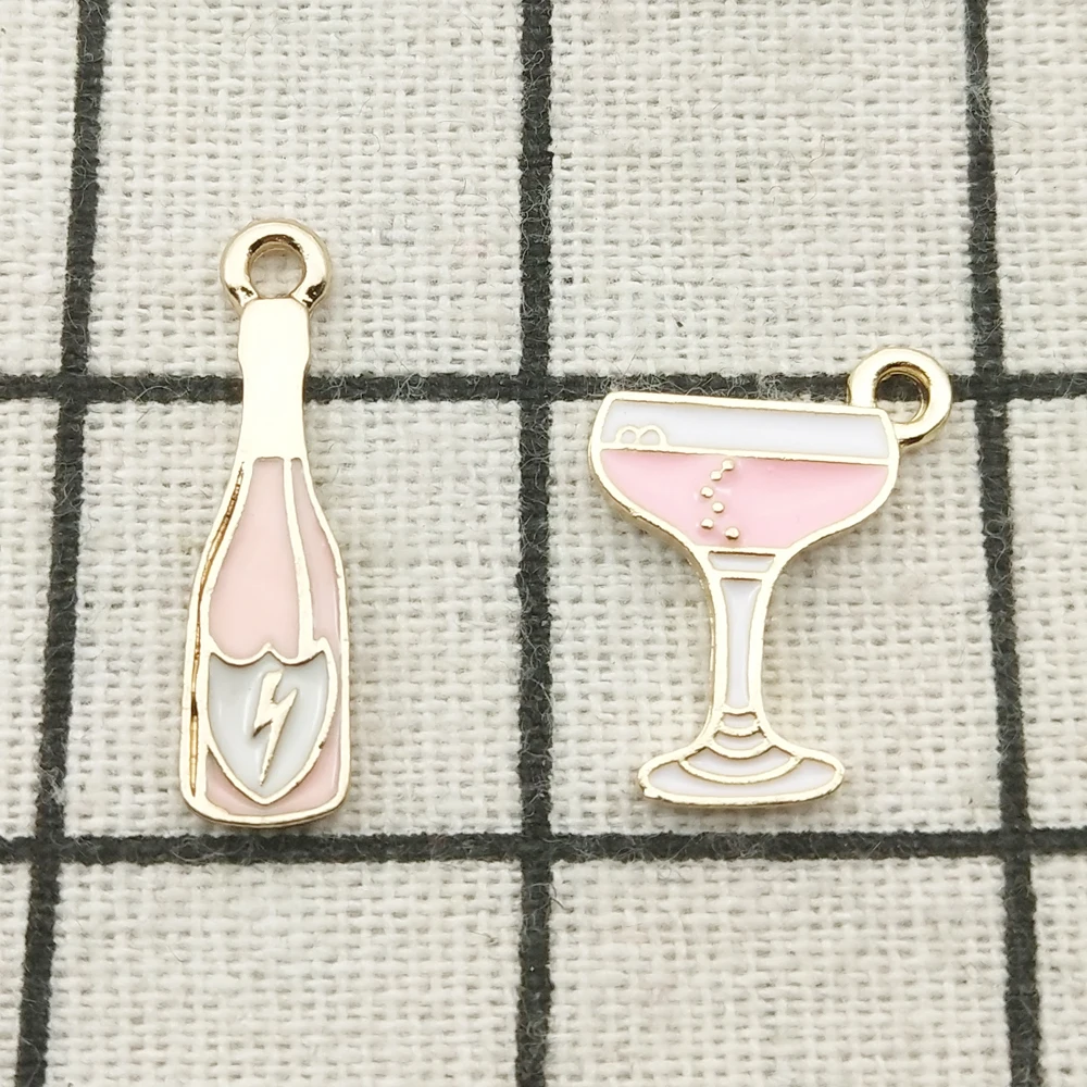 10 шт. эмалированная бутылка вина и чашка очаровательные ювелирные аксессуары