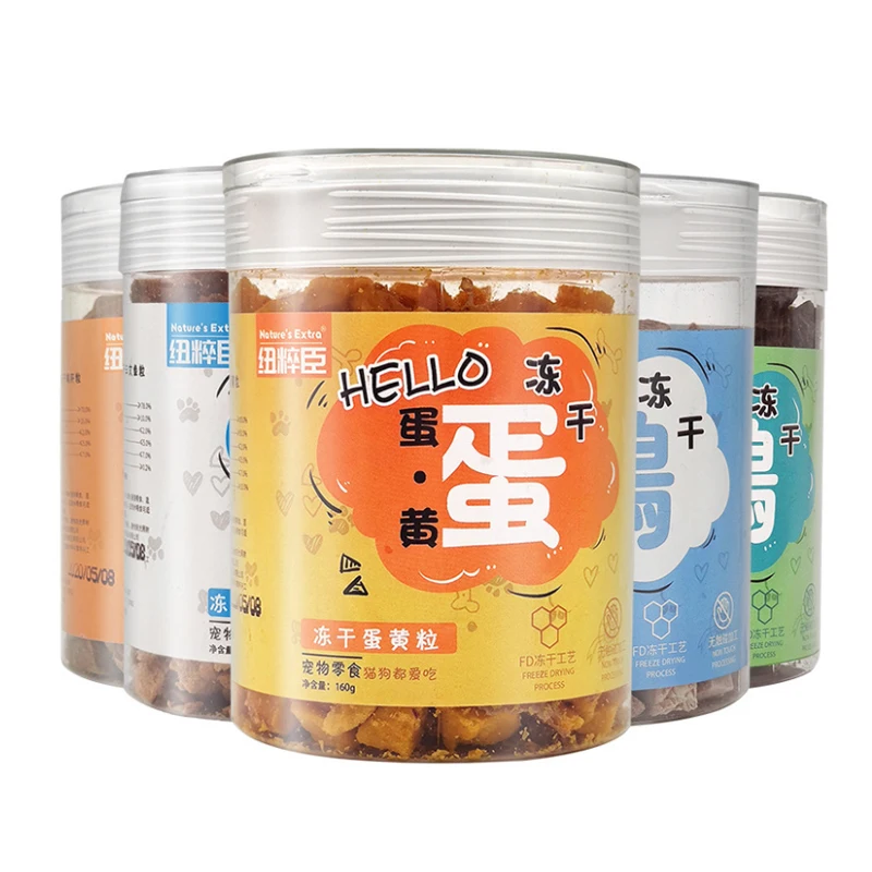 

Pet health food freeze-dried meat cat snacks quail chicken diced salmon chicken liver supplement nutrition dog snacks