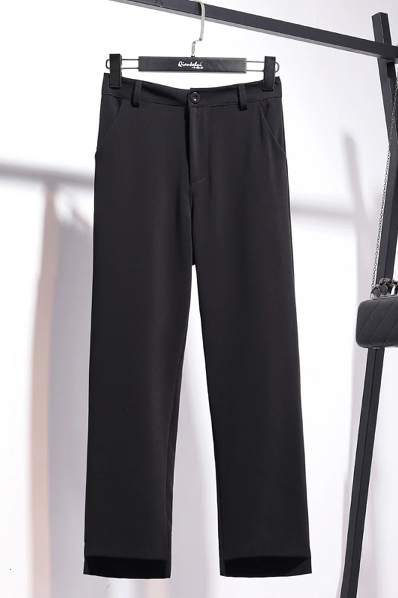 [LANMREM] 2020 Spring New Products Fashion Solid Color Casual Slimming Straight Leg Pants Women PA750 |