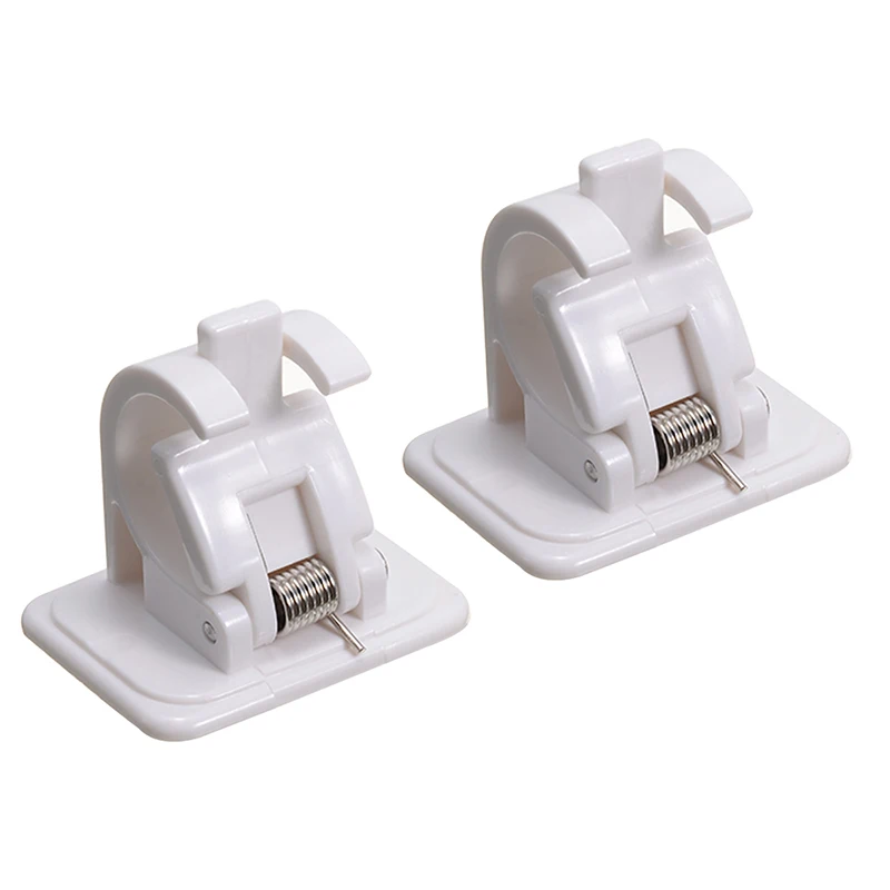 

Прочные самоклеящиеся стержни для занавесок, 2 шт., белая вешалка, зажимы для перекрестных штор, настенные крючки для поверхности гладких ст...