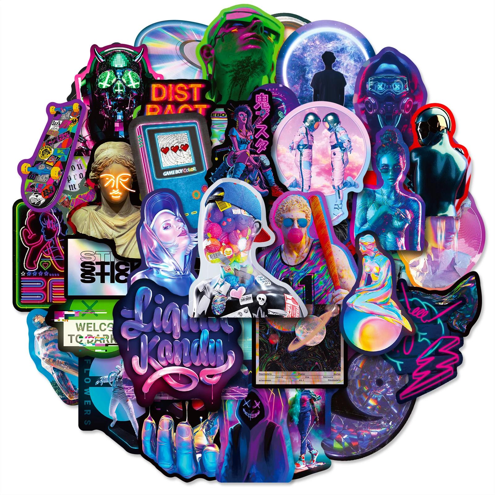 10/30/50 шт., наклейки для ноутбука