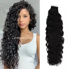 Волосы для наращивания, 30 дюймов, с глубокими кудрями, 40 шт.лот