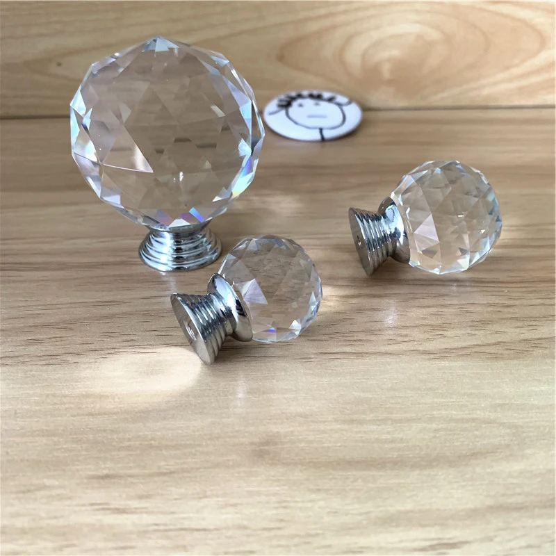 LCH высококачественные круглые хрустальные шариковые ручки 25 мм 30 40 50 Хрустальная