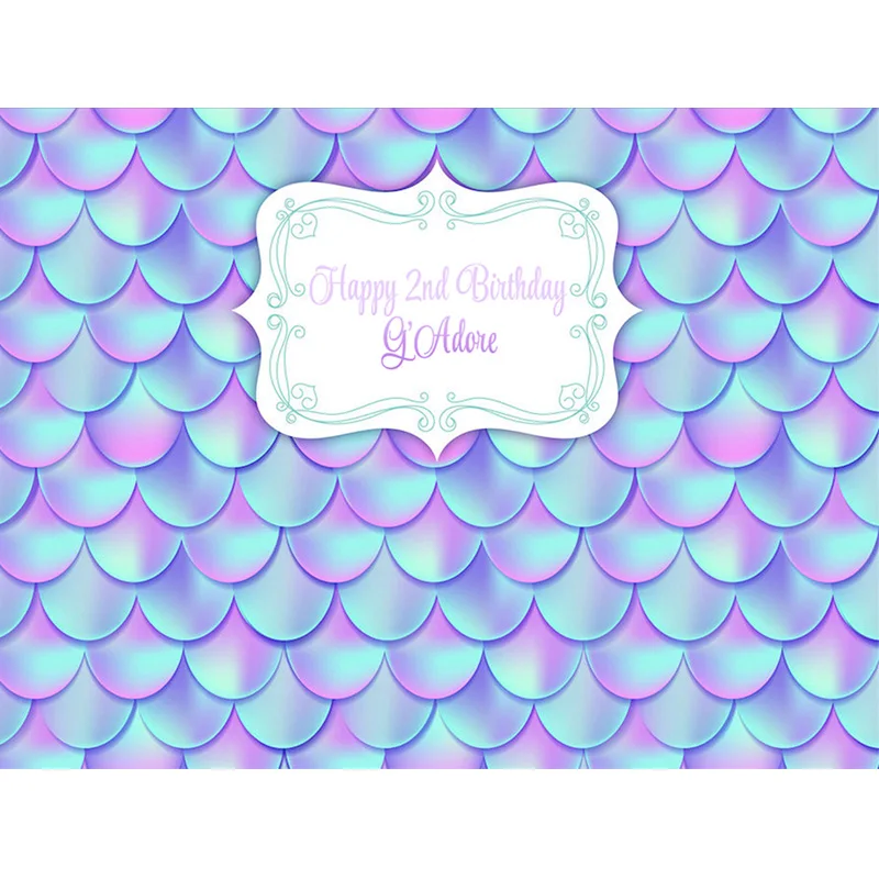 Sensfun под морем маленькая русалочка принцесса день рождения фоны фиолетовый блеск