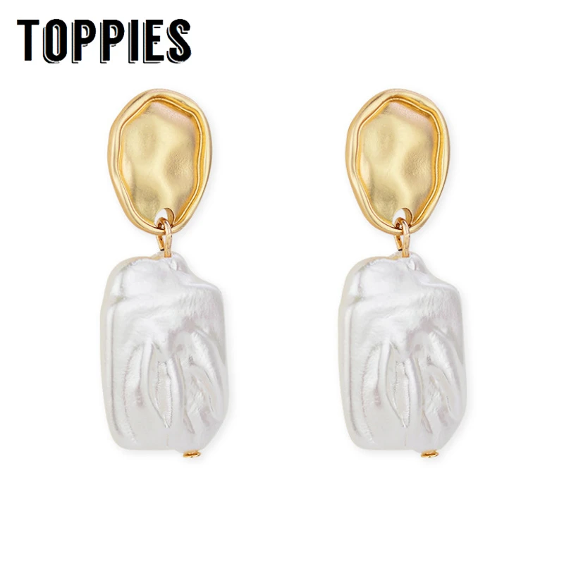 Женские массивные серьги большие геометрические висячие модные ювелирные