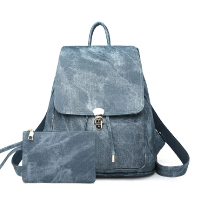 

Women's bag women's backpack comfortable soft leather bag women's handbag women's messenger bag imitation denim style bag