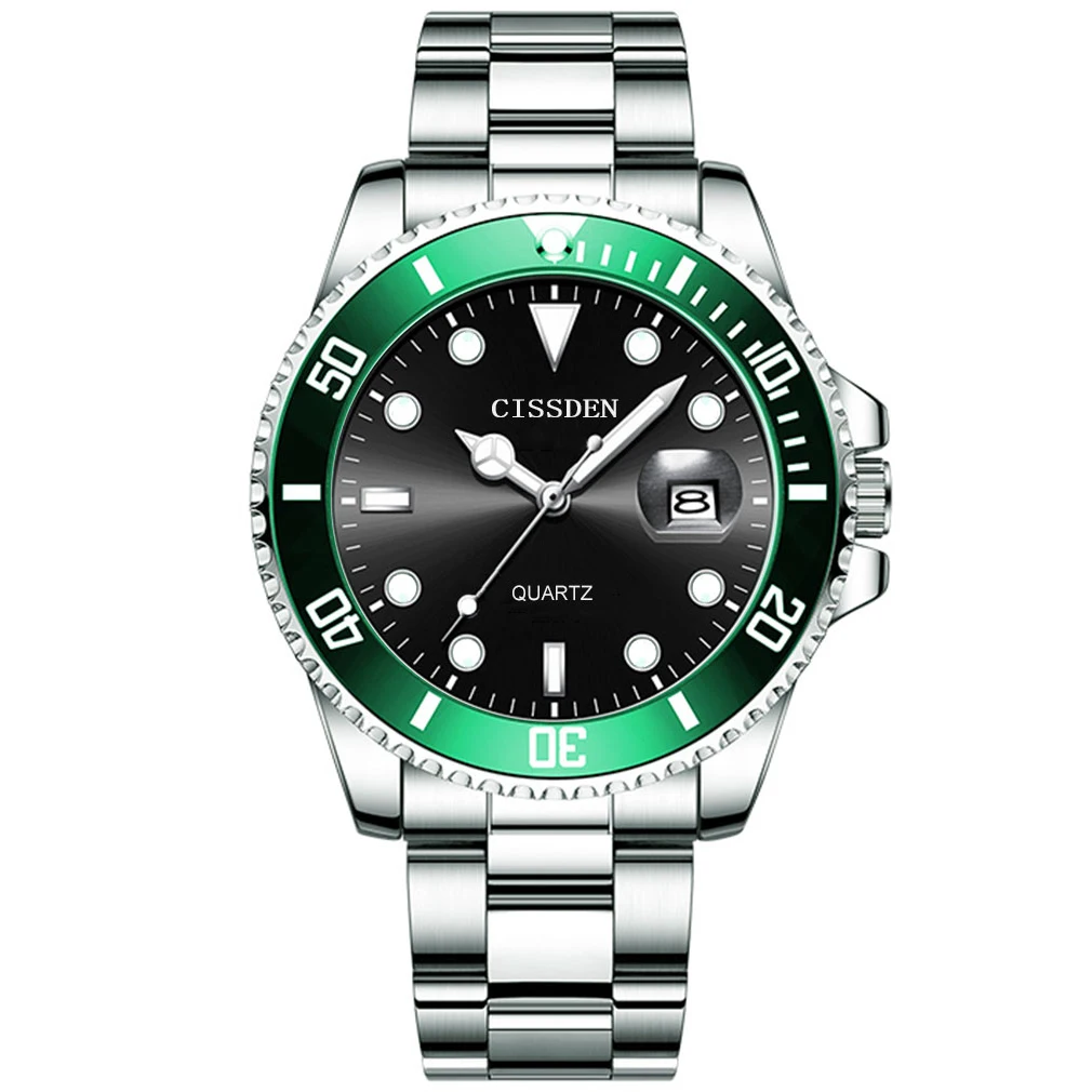 Новинка 2021 мужские часы CISSDEN Роскошные Кварцевые с автоматической датой