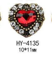 HY-4135 10pcs 10 шт./лот, древний сплав, дизайн ногтей, 3d, плоская задняя сторона, цветные бриллианты, жемчужные ювелирные изделия, стразы, украшения для ногтей - Цвет: HY-4135 10pcs