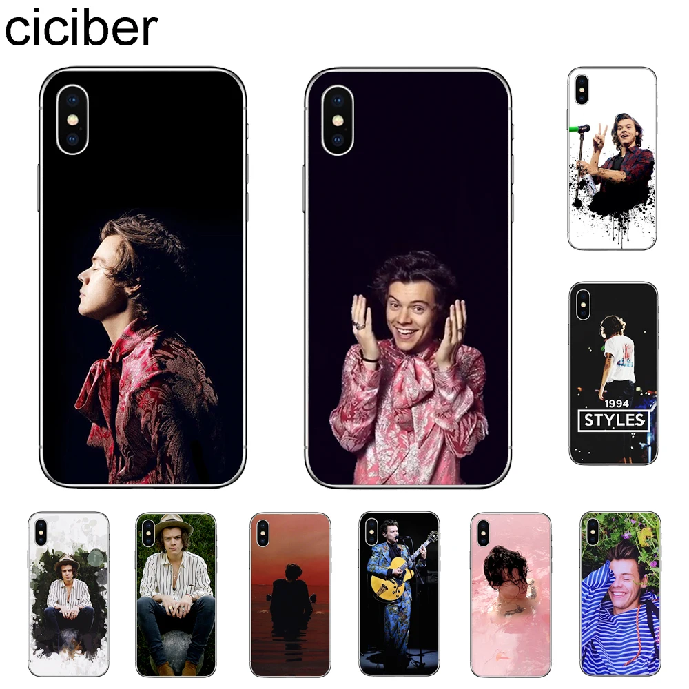 

ciciber Harry Styles Phone Cases For Apple iPhone 7 8 6 6s Plus X XR XS MAX 5S SE Soft TPU Cover For iPhone 11 Pro Max Fundas