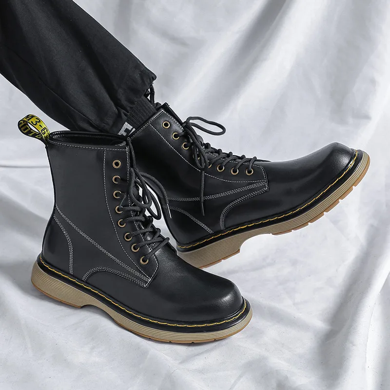 

Повседневная модная защитная обувь, мотоциклетные ботинки, роскошная зимняя новая коллекция 2021 года, модная удобная брендовая ковбойская о...