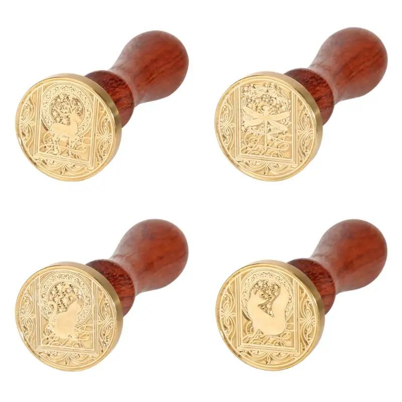 Деревянный штамп в стиле ретро нежные и легкие штампы античном с узором животных