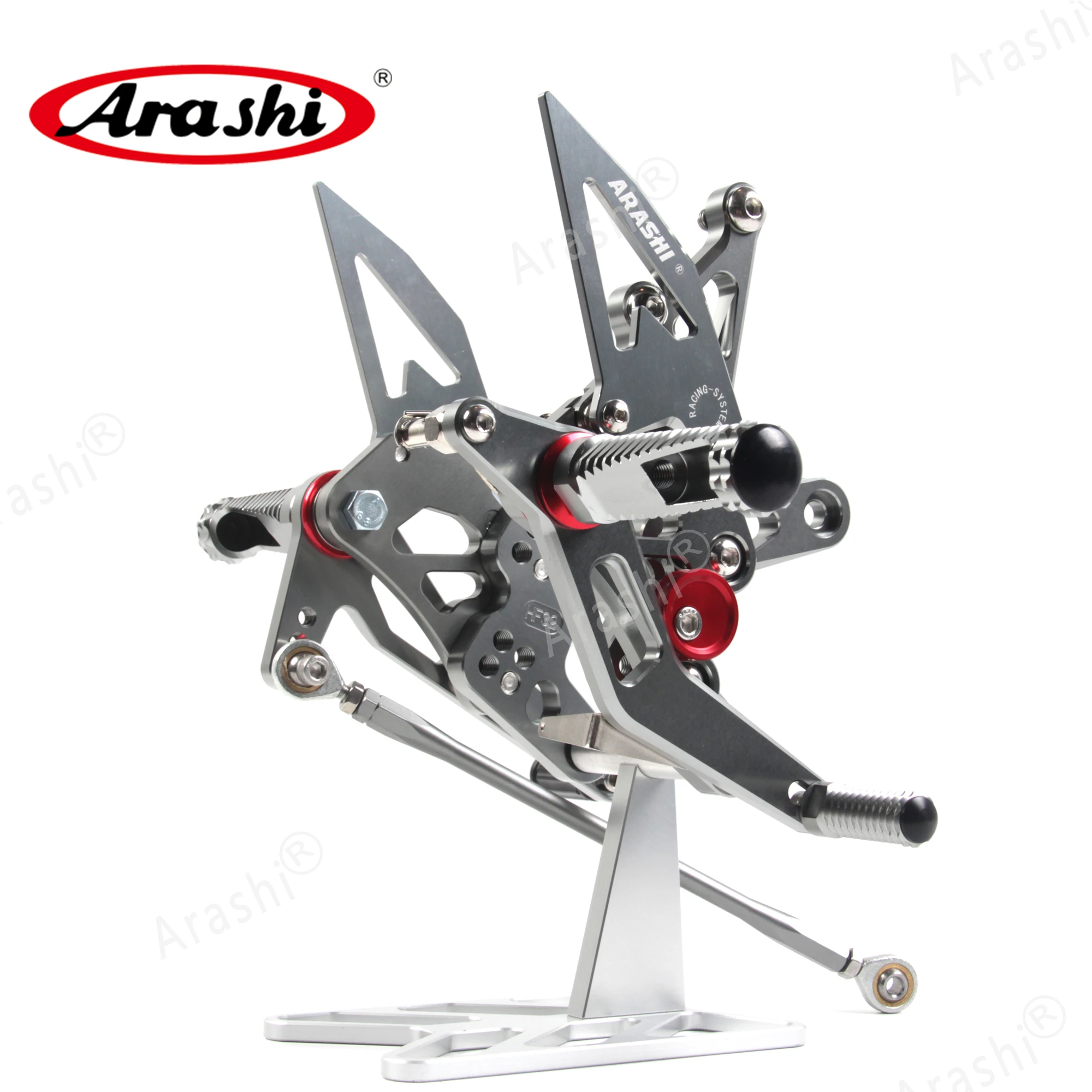 Араши ниндзя ZX6R CNC регулируемая подножка для ног KAWASAKI ZX 6R NINJA 2007 2008 Rearset подставка