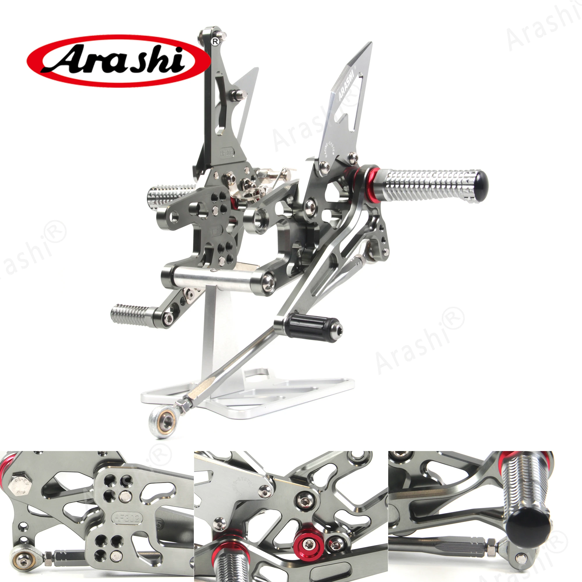 

Arashi Adjustable Footrest ZX-10R For KAWASAKI NINJA ZX10R ZX10 R 2004 2005 Foot Pegs Rear Rest Rearset Foot Pedals ZX-10R 04 05