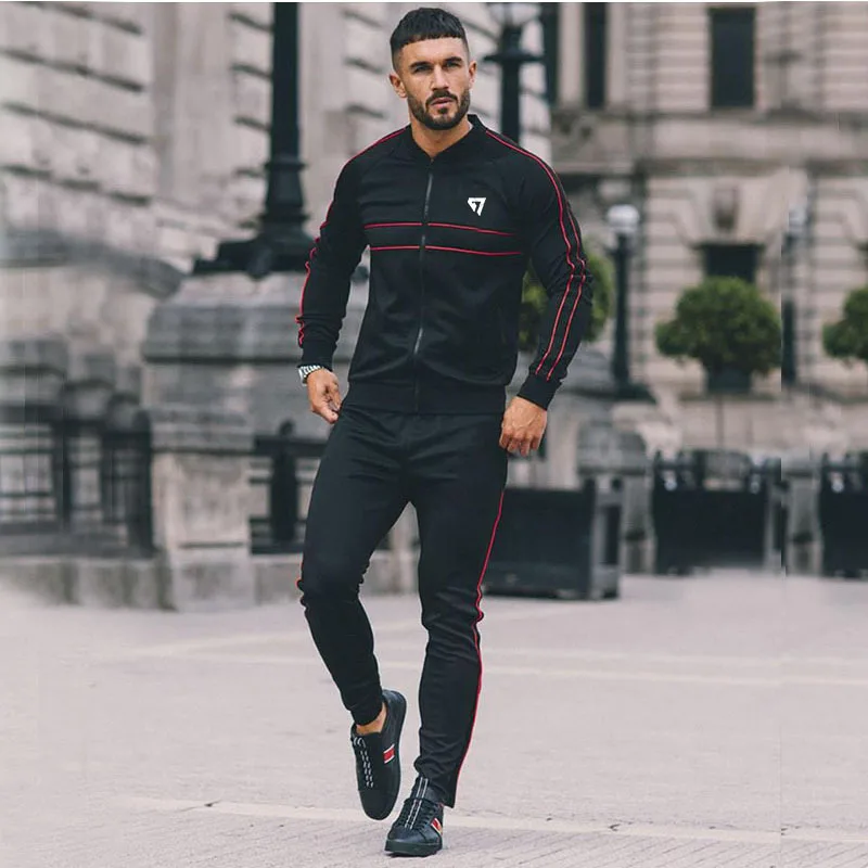 

Brand sporting suit men Suit Men Hoodies Sets Mens Gyms Sportswear Jogger Suit Male Tracksuit sets MaleTraining Tracksuit