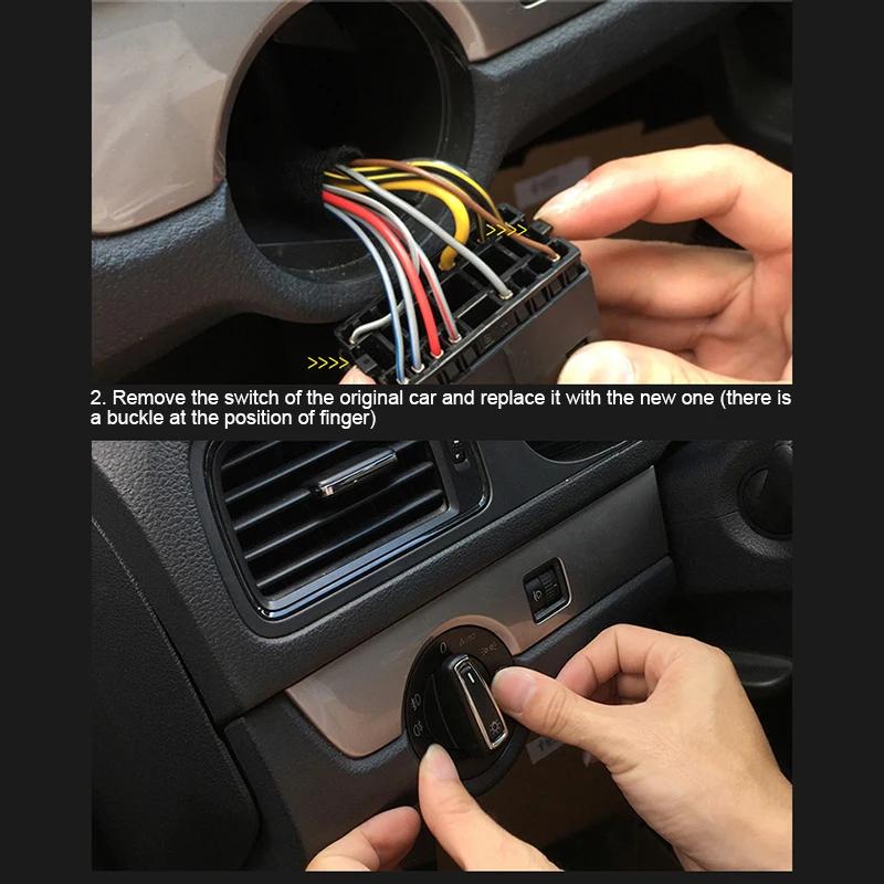Onever Lamp Headlight Control Switch MK5 MK6 Tiguan Chrome Auto Replacement Parts Battery protection | Автомобили и мотоциклы