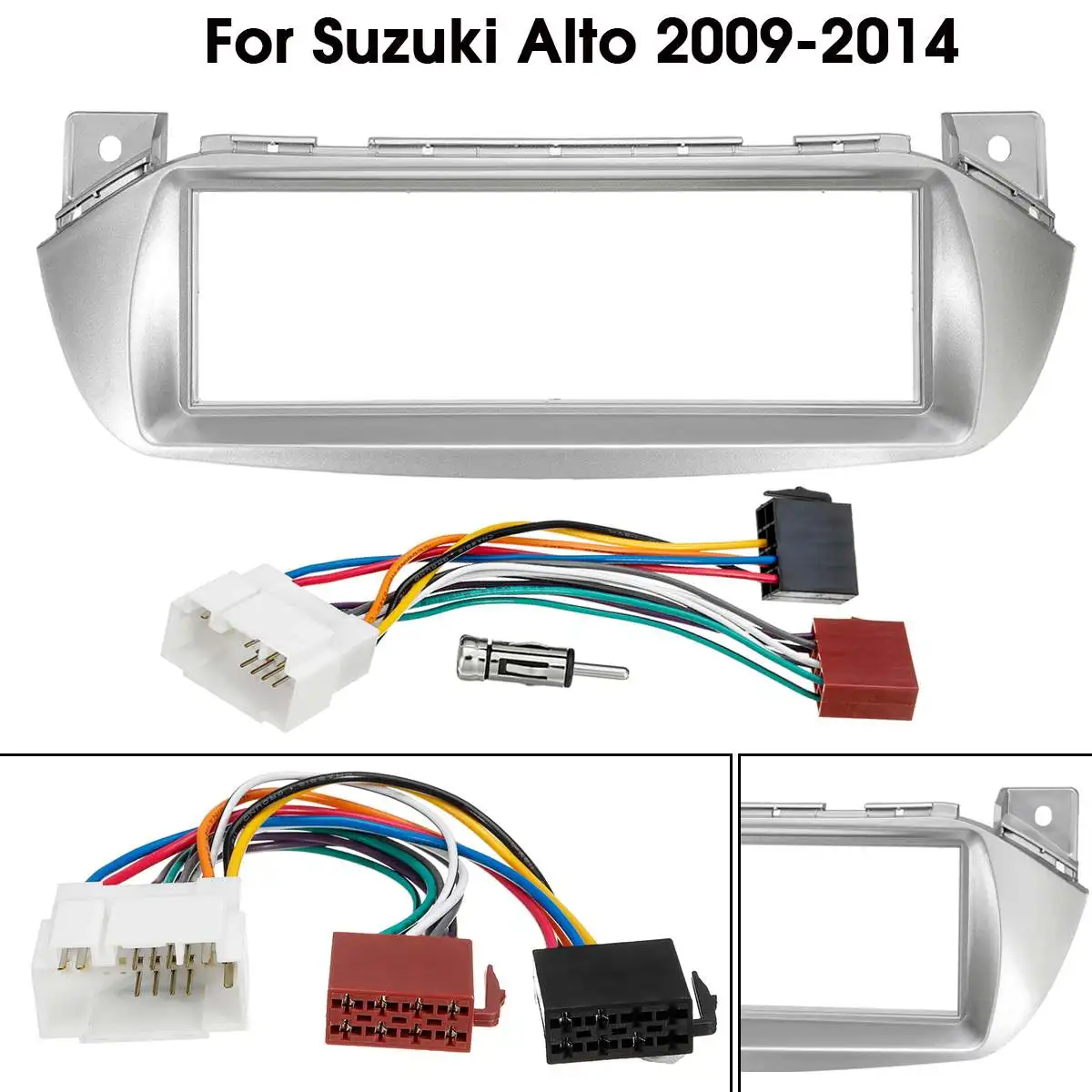 

Car Radio Fascia Panel Frame CD DVD Dash Audio Cover Trim with ISO-DIN Adapter For SUZUKI Alto for NISSAN Pixo For Marati A-Star
