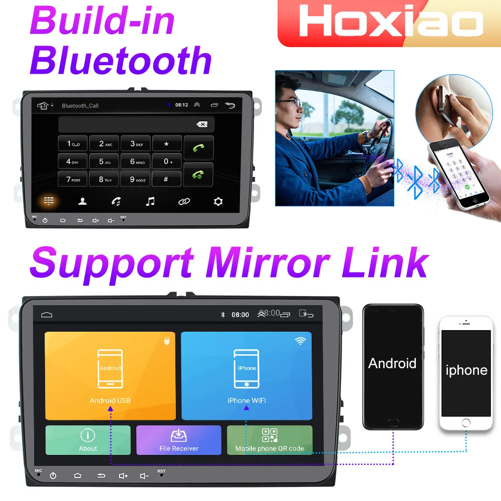 Автомобильный радиоприемник 4G 8 ядер Android 9 0 навигация GPS для VW Volkswagen SKODA GOLF 5 6 POLO