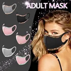 Пайетки для женщин Kpop маска для взрослых из моющейся ткани регулируемая ветрозащитная многоразовая маска для лица с принтом маска для Хэллоуина