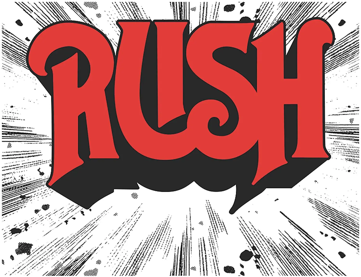 

Desperate Enterprises Rush 1974 Cover Tin Sign, 8" W x 12.5" H