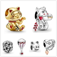 authentic 925 sterling silver chinese new year cute ox charm beads fit pandora bracelet necklace jewelry