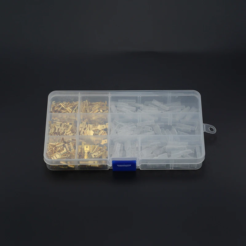 270PCS/box Gold Insulated Wire Connector Electrical Crimp Terminals 2.8 4.8 6.3mm Spade Connectors Assortment Kit | Обустройство дома