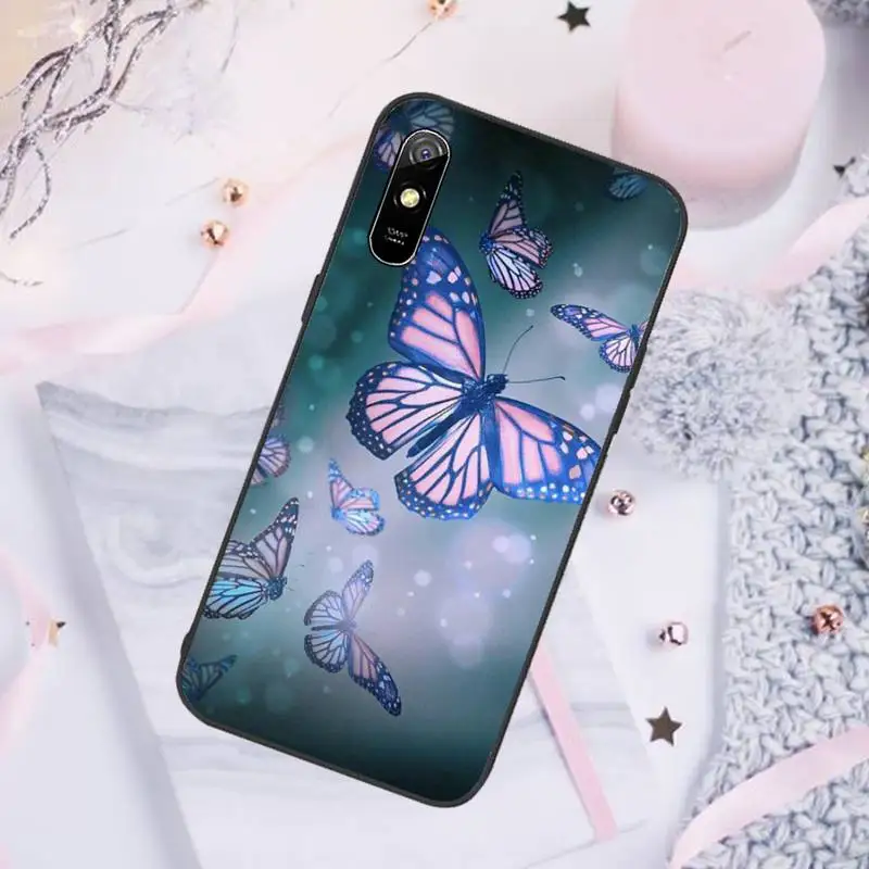 

Cat Flower Butterfly Phone Case For Xiaomi Redmi note 7 8 9 pro 8T 9A 9S Mi Note 10 Lite pro