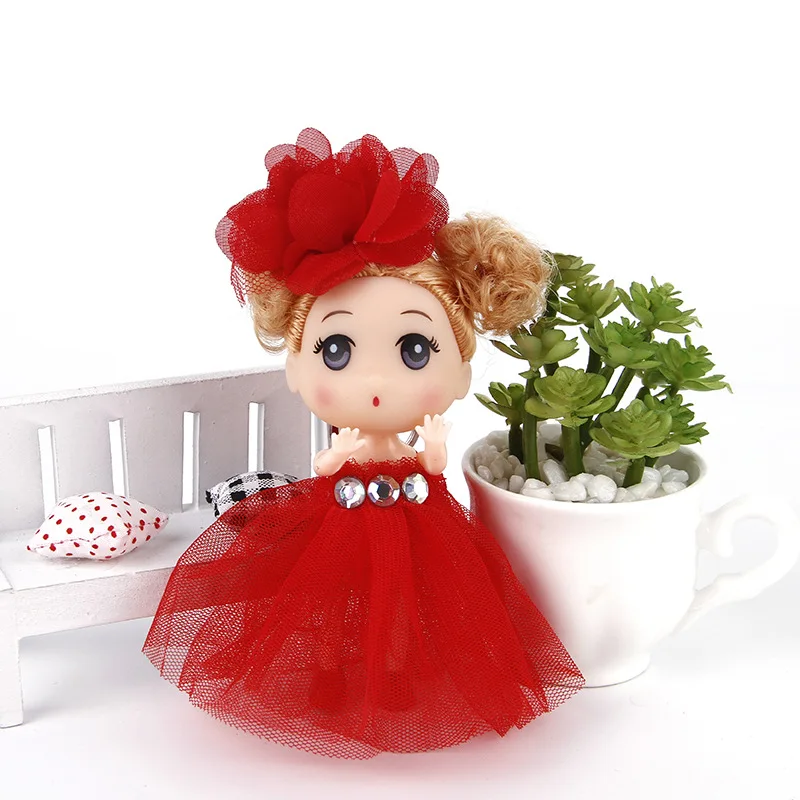 12 см большая голова цветок принцесса спутанная кукла толстый ребенок брелок с