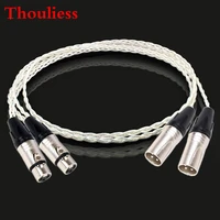 thouliess pair 8ag single crystal silver hifi xlr male to female leads balanced audio cable for amplifier cd player