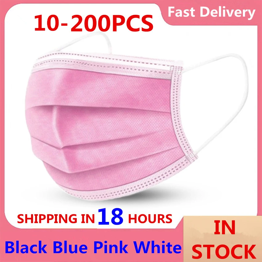 10 200 шт. маски одноразовая Нетканая 3 слойный фильтр маска для лица из дышащего